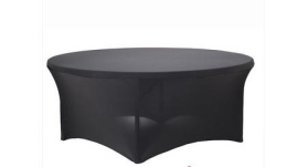 Obrus czarny pokrowiec cover fi 180 cm okrągły na stół