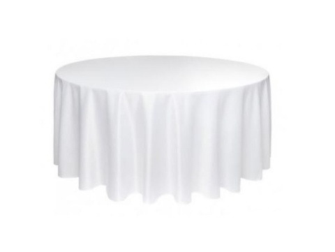 Obrus biały okrągły na stół Fi 180 cm 320 cm Obrus biały okrągły na stół Fi 180 cm 320 cm