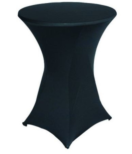 Pokrowiec elastyczny czarny cover na stolik koktajlowy fi 80